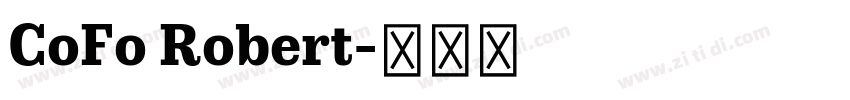 CoFo Robert字体转换